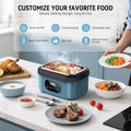 Electric heated lunch box with hot meal and touch control panel